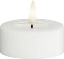 Deluxe Homeart LED theelicht real flame jumbo 6.1x4.5cm wit 2 stuks - afbeelding 1