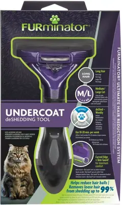 Deshedding lang haar kat m/l-paars