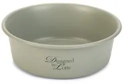 Designed by Lotte Feribo voer- en drinkbak hond licht grijs 16 cm