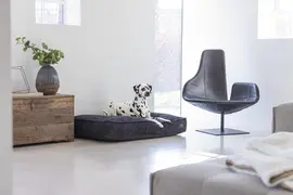 Designed by Lotte geribbeld hondenkussen antraciet 120 x 80 x 15cm - afbeelding 4
