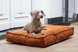 Designed by Lotte hondenkussen geribbeld polyester 120x80x15cm terracotta - afbeelding 6