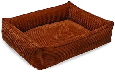 Designed by Lotte hondenmand geribbeld polyester 95x80x23cm terracotta