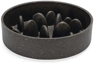 Designed by Lotte hondenvoerbak Pom anti-schrok bamboe 800ml d17.5h4.5cm beige