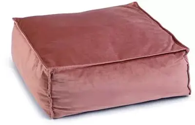 Designed by Lotte kattenkussen Velviti polyester/fluweel 50x50x20cm roze