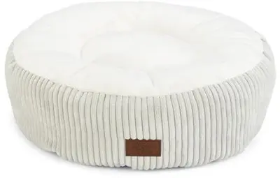 Designed by Lotte kattenmand Ribbed polyester 50x50x17cm lichtgrijs