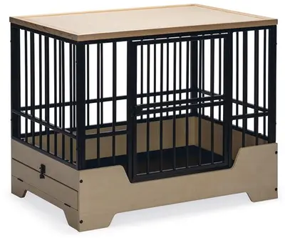 Designed by Lotte Quirine hondenbench zwart 92 x 62 x 76cm - afbeelding 1