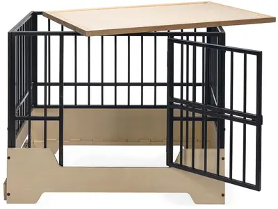 Designed by Lotte Quirine hondenbench zwart 92 x 62 x 76cm - afbeelding 2