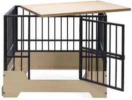 Designed by Lotte Quirine hondenbench zwart 92 x 62 x 76cm - afbeelding 2