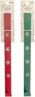 Deur- en kranshanger sneeuwvlok – Rood/Groen 35 cm - afbeelding 2