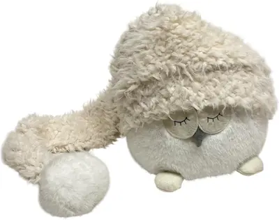 Deurstopper polyester uil 21x18x71cm wit