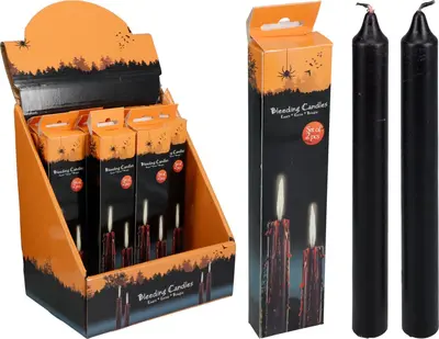 Dinerkaars halloween 19cm zwart 2 stuks