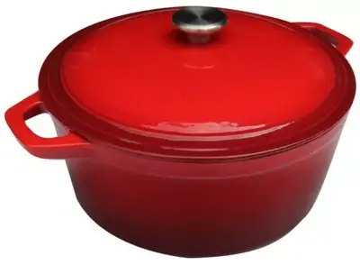 Dr. Grill Braadpan ø24cm rood gietijzer 4.5ltr