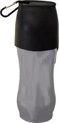 Draagbare drinkfles met karabijnhaak aluminium, 600 ml. - afbeelding 3