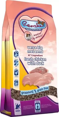Droog senior kip&eend 1.5kg