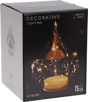 Druppel tafeldecoratie met LED-verlichting 19cm - afbeelding 2