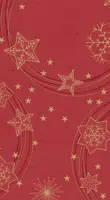 Duni 3-laags tissue 1/6 vouw servet star shine 33x40cm rood 20 stuks - afbeelding 2