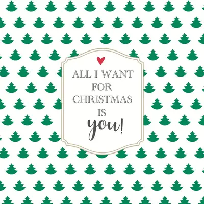Duni 3-laags tissue servet all i want 33x33cm wit, groen 20 stuks