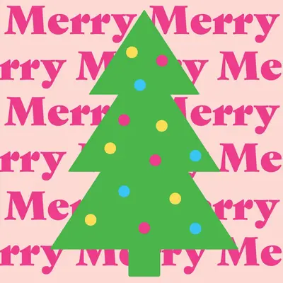Duni 3-laags tissue servet christmas merry 33x33cm roze, groen 20 stuks