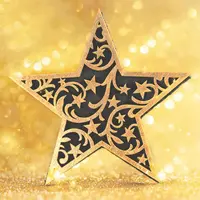 Duni 3-laags tissue servet glimmering star 33x33cm goud 20 stuks