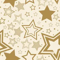 Duni 3-laags tissue servet holiday star 33x33cm crème 20 stuks