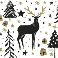 Duni 3-laags tissue servet magic winter 24x24cm wit 20 stuks kopen?