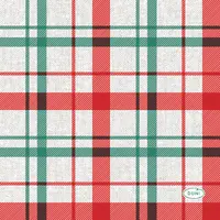 Duni 3-laags tissue servet seasonal delight 24x24cm rood, groen 20 stuks