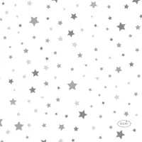 Duni 3-laags tissue servet silver stardust 24x24cm wit 20 stuks kopen?