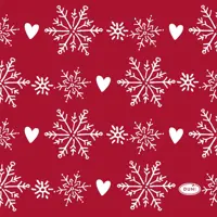 Duni 3-laags tissue servet winter flakes hearts 24x24cm rood 20 stuks