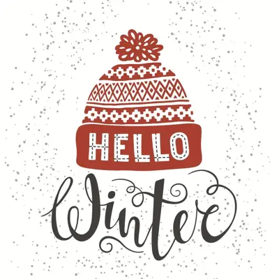 Duni 3-laags tissue servet winter greetings 33x33cm wit 20 stuks