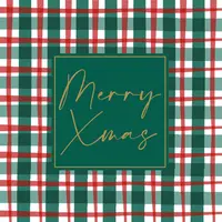 Duni 3-laags tissue servet xmas check 33x33cm groen 20 stuks kopen?