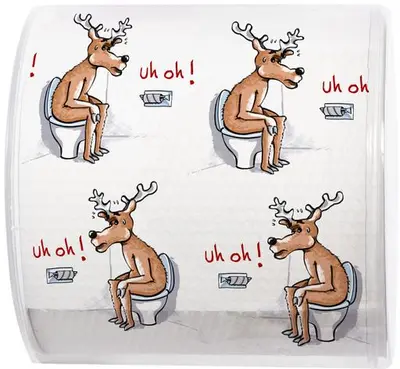 Duni 3-laags tissue toiletpapier elk uh oh! 22m multi