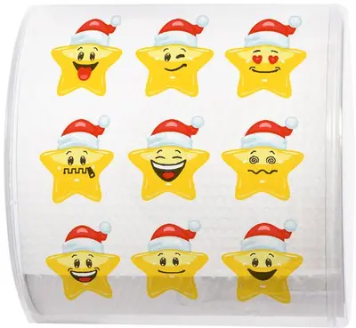 Duni 3-laags tissue toiletpapier santa stars 22m multi