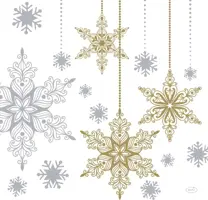 Duni bio dunisoft servet snowstars white 40x40cm wit 12 stuks kopen?