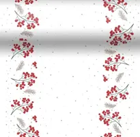 Duni dunicel 3-in-1 tafelloper berrie merrie 40x480cm wit, rood kopen?