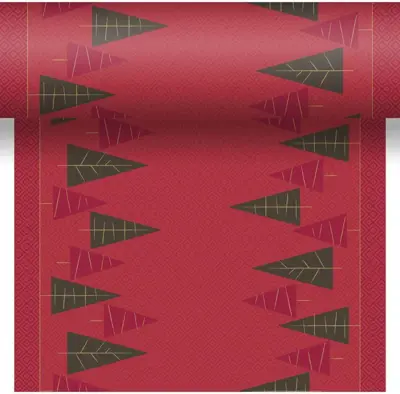 Duni dunicel 3-in-1 tafelloper homely winter 40x4.8cm rood - afbeelding 1