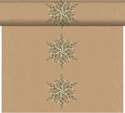 Duni dunicel 3-in-1 tafelloper natural charm 40x4.8cm bruin - afbeelding 1