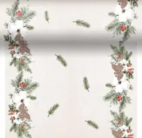 Duni dunicel 3-in-1 tafelloper robin forest 40x480cm grijs