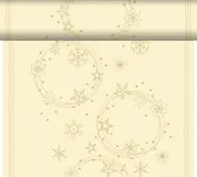 Duni dunicel 3-in-1 tafelloper star shine 40x4.8cm crème