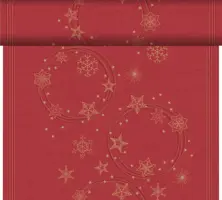 Duni dunicel 3-in-1 tafelloper star shine 40x4.8cm rood - afbeelding 2