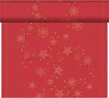 Duni dunicel 3-in-1 tafelloper star shine 40x4.8cm rood - afbeelding 1