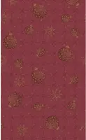 Duni dunicel tafelkleed gilded bauble 138x220cm bordeauxrood 1 stuks