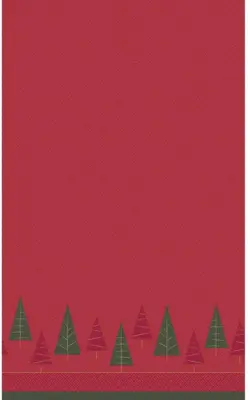 Duni dunicel tafelkleed homely winter 138x220cm rood 1 stuks - afbeelding 1