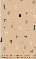 Duni dunicel tafelkleed natural yuletide 138x220cm bruin 1 stuks