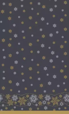 Duni dunicel tafelkleed snow glitter 138x220cm zwart 1 stuks