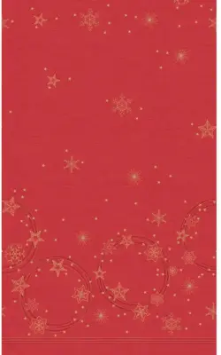 Duni dunicel tafelkleed star shine 138x220cm rood 1 stuks