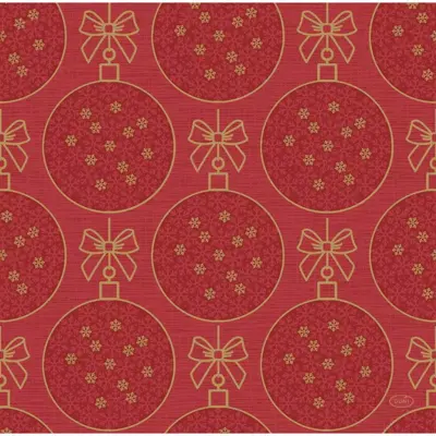 Duni dunilin servet glourious xmas 40x40cm rood 12 stuks