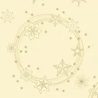 Duni dunilin servet star shine 40x40cm crème 12 stuks