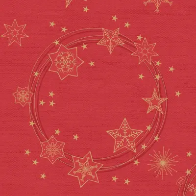 Duni dunilin servet star shine 40x40cm rood 12 stuks - afbeelding 1