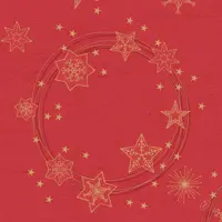 Duni dunilin servet star shine 40x40cm rood 12 stuks - afbeelding 1