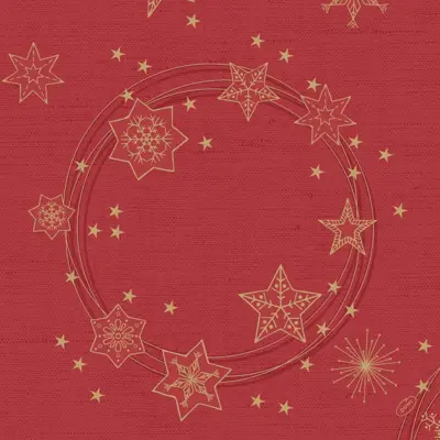 Duni dunilin servet star shine 40x40cm rood 12 stuks - afbeelding 2